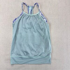 Ivivva By Lululemon Double Dutch Tank Top Size 8 Mint Teal Shelf Bra